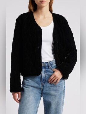 Rails Kiko Quilted Velvet Jacket
Black in Black Velvet
